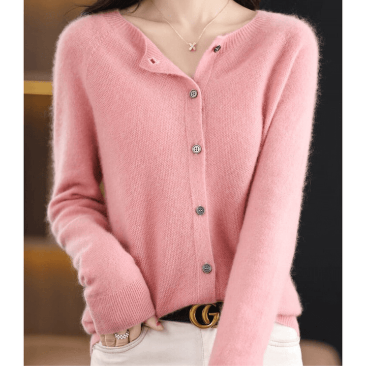 Caja™ | Cashmere Twistet Knap Cardigan