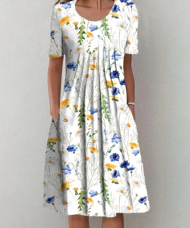 Nanna™ | Blomstrende Elegance Kjole