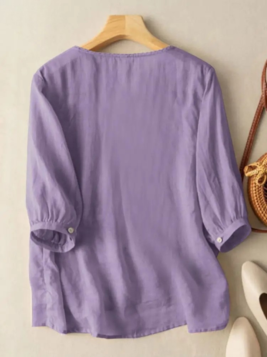 Sigrid™ | Broderet Boho Bluse