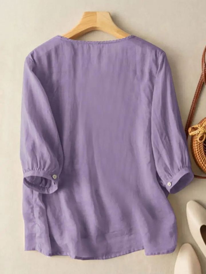 Sigrid™ | Broderet Boho Bluse