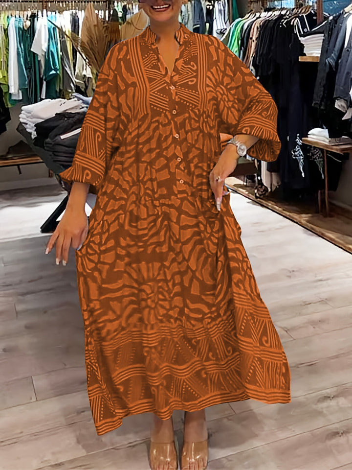 Susanne™ | Let og Elegant V-Hals Midi Kjole