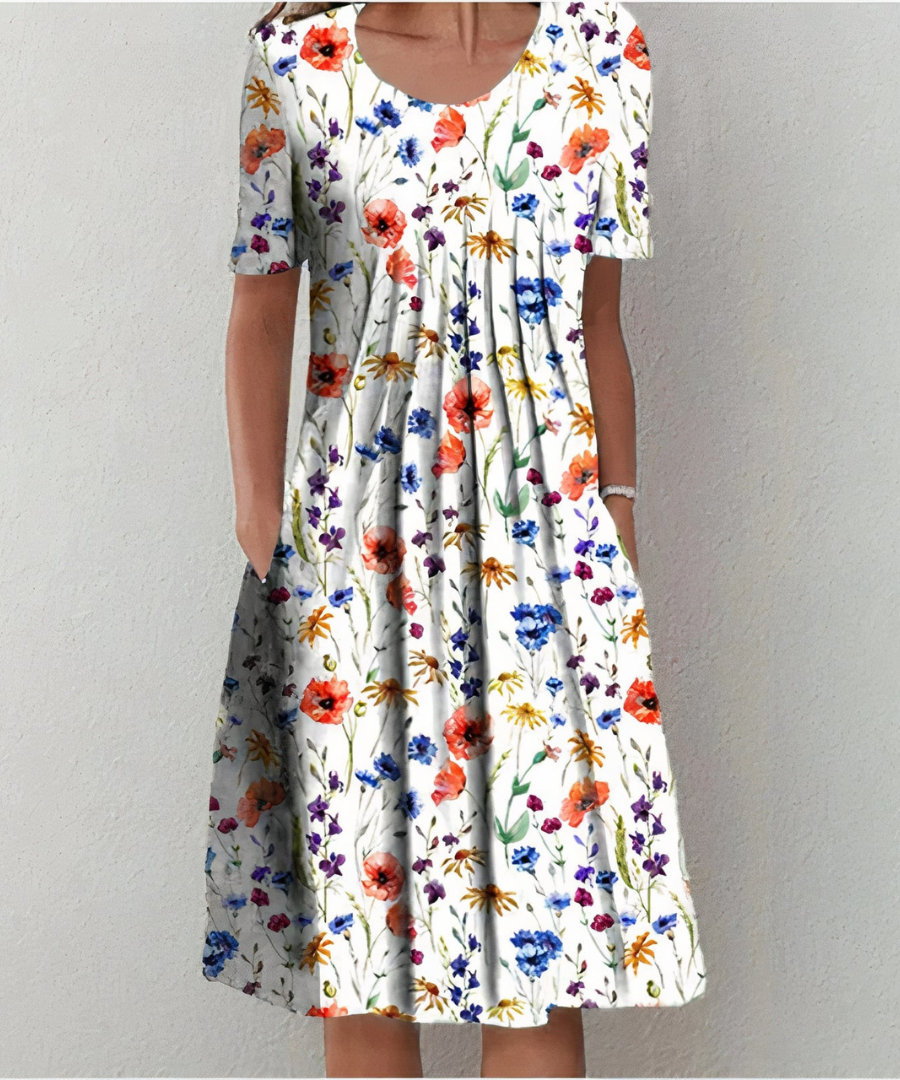 Nanna™ | Blomstrende Elegance Kjole