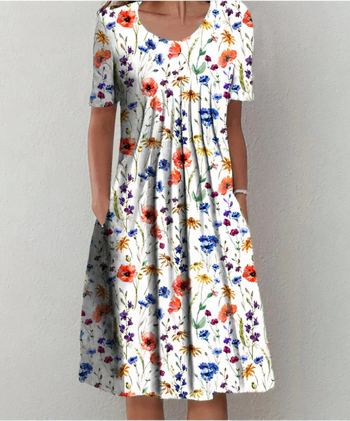 Nanna™ | Blomstrende Elegance Kjole
