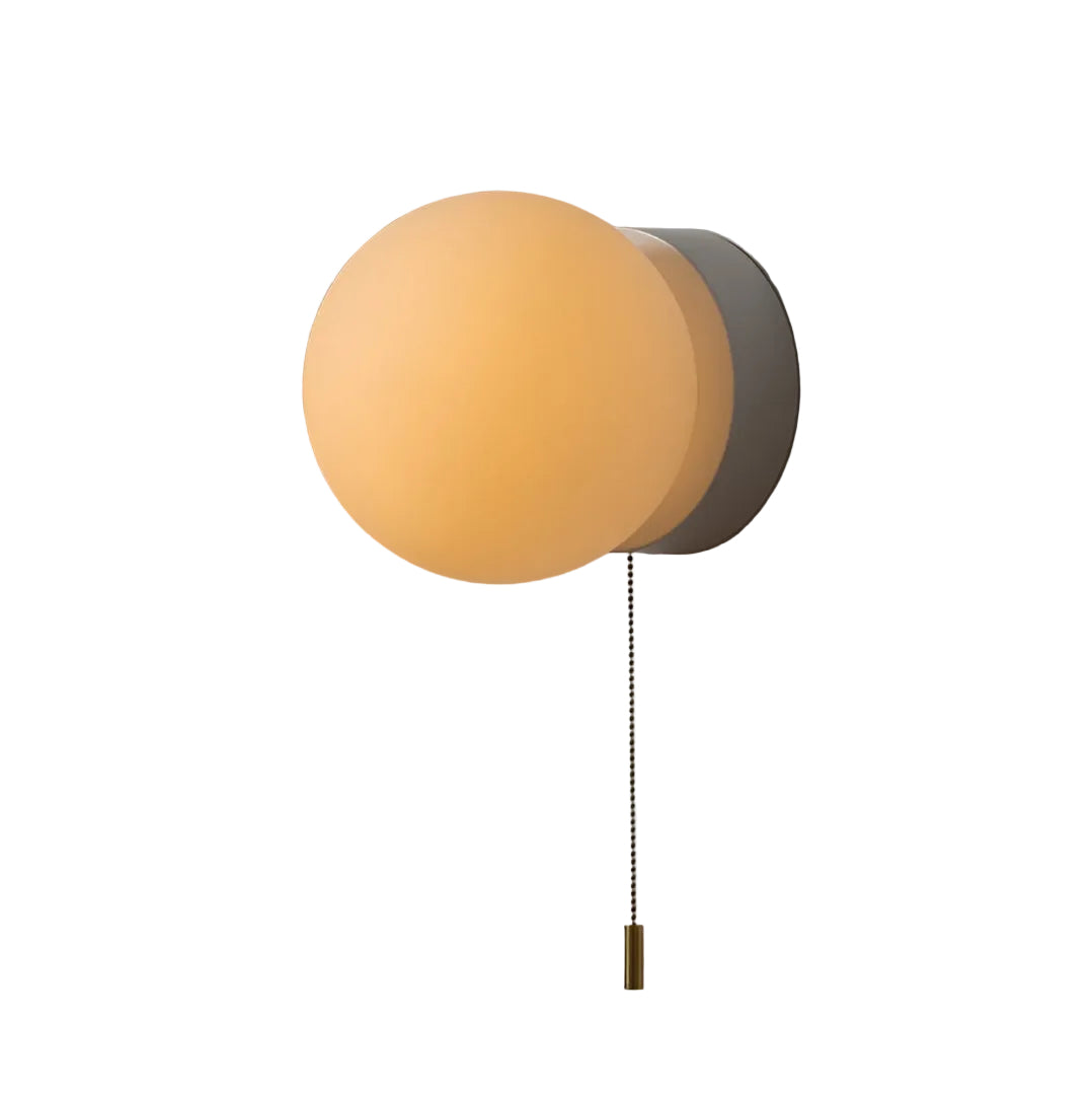 AuraGlow | Væglampe Minimalistisk – LED Glas Globe Trækledning