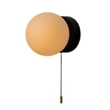 AuraGlow | Væglampe Minimalistisk – LED Glas Globe Trækledning