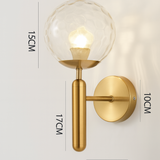 BrassGlow | Væglampe Skandinavisk – LED Messing Glas Globus
