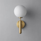 BrassGlow | Væglampe Skandinavisk – LED Messing Glas Globus