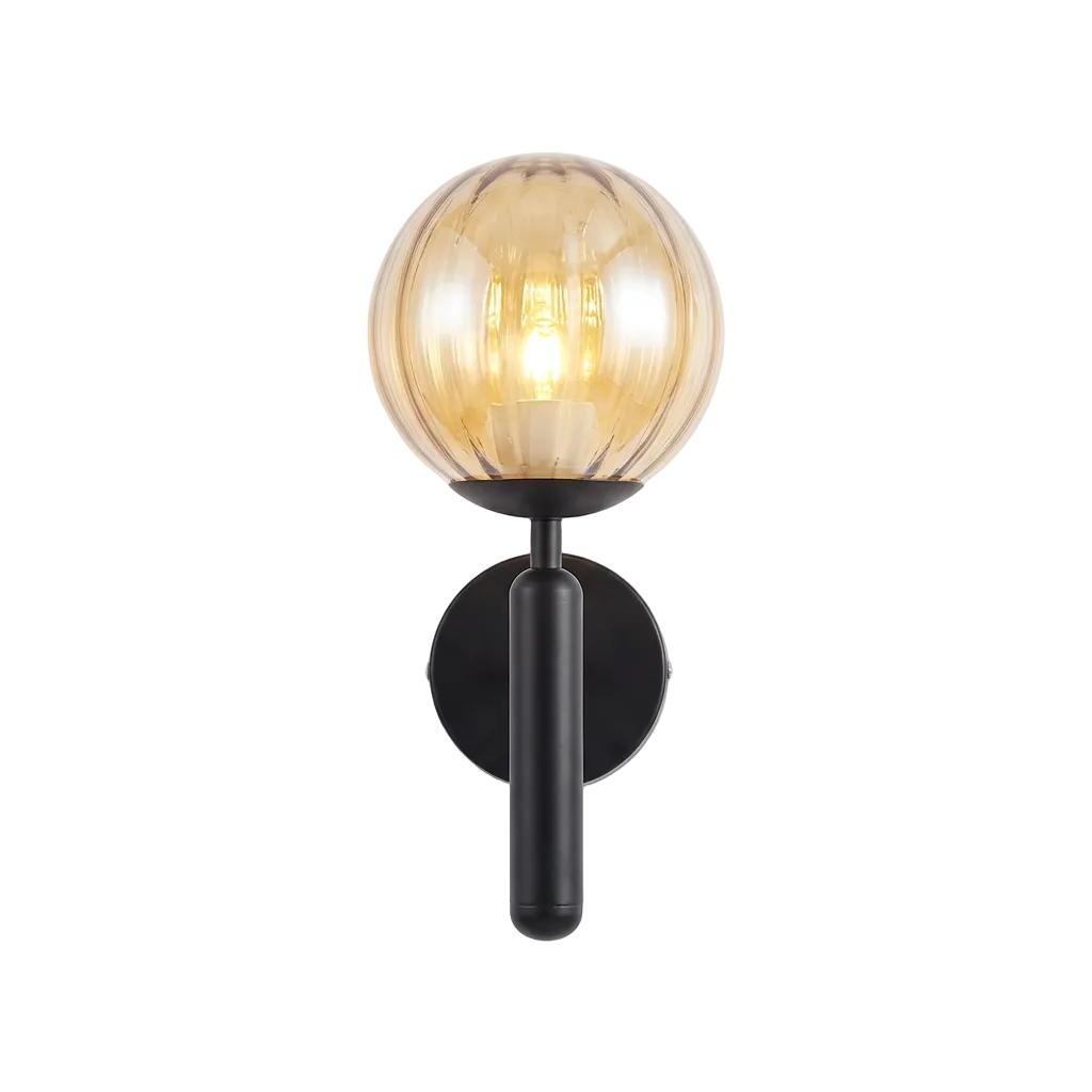 BrassGlow | Væglampe Skandinavisk – LED Messing Glas Globus