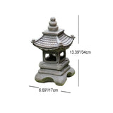 Japansk Zen Solar Pagoda Sten LED Udendørs Have 1-Lys