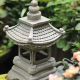Japansk Zen Solar Pagoda Sten LED Udendørs Have 1-Lys