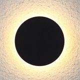 Moderne Minimalistisk Rund LED Væglampe IP65 Udendørs 1-Lys