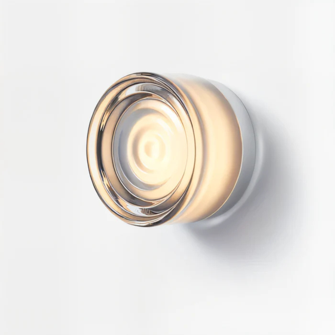 ScandiBright | Væglampe Moderne – Rund Glas LED