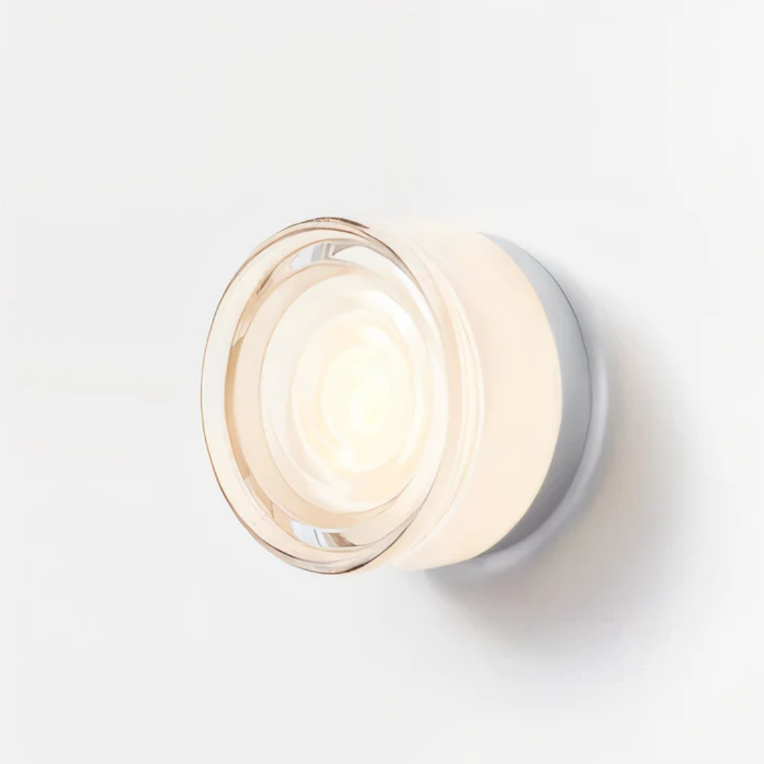 ScandiBright | Væglampe Moderne – Rund Glas LED