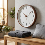 NordicAura | Vægur Skandinavisk - Trådløs Quartz Træ