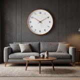 NordicAura | Vægur Skandinavisk - Trådløs Quartz Træ