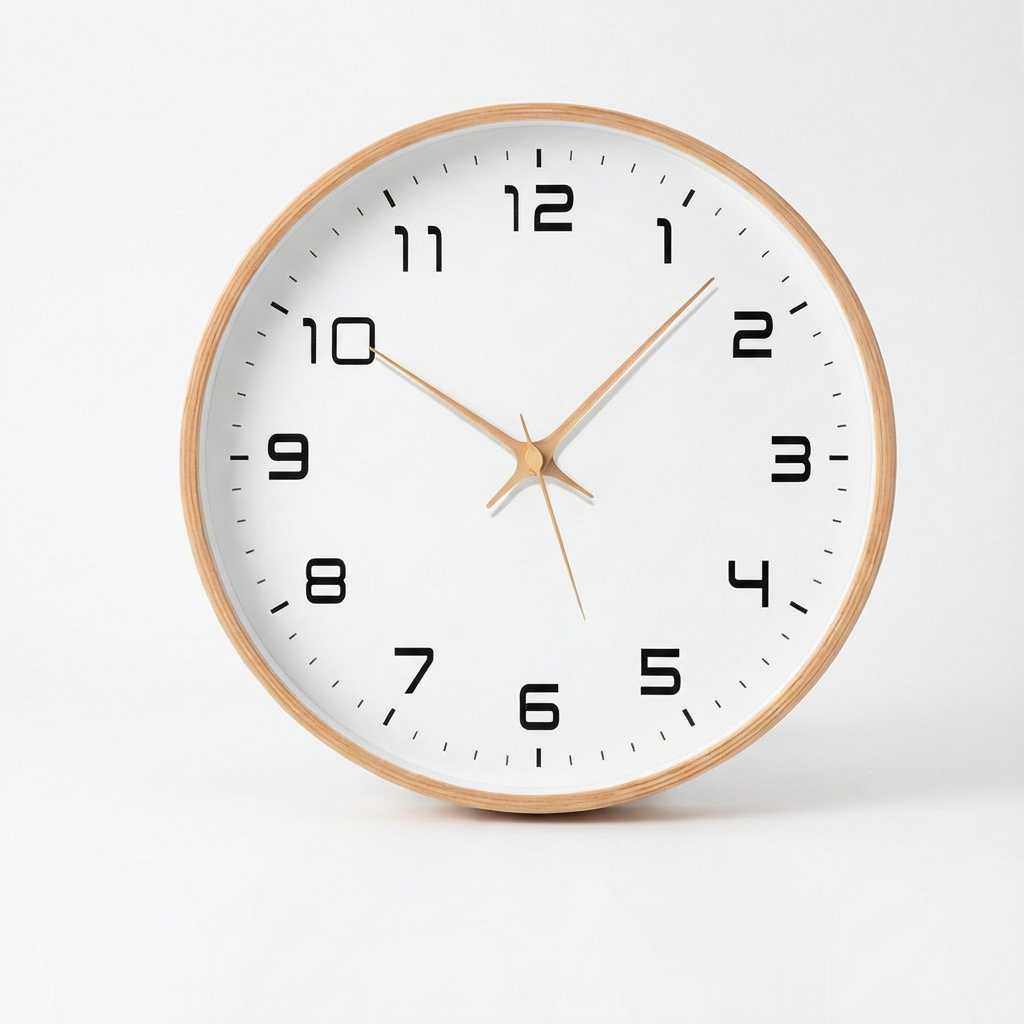 NordicAura | Vægur Skandinavisk - Trådløs Quartz Træ