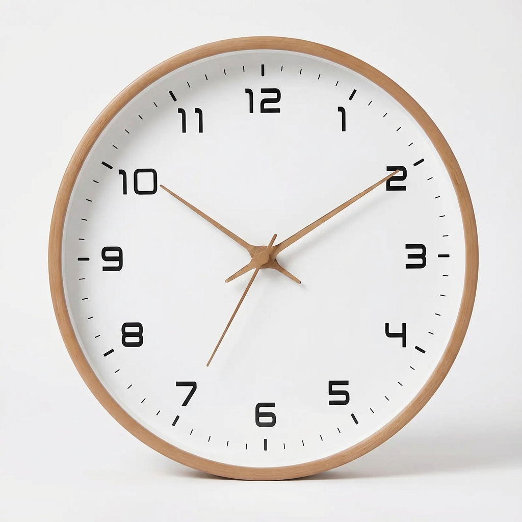 NordicAura | Vægur Skandinavisk - Trådløs Quartz Træ