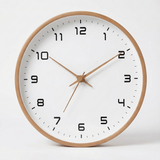 NordicAura | Vægur Skandinavisk - Trådløs Quartz Træ