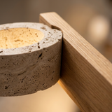 NordicCalm | Væglampe Minimalistisk - Wabi-Sabi Travertin Træ LED