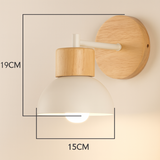 NordicGlow | Væglampe Skandinavisk - Træ Dome LED 1-Lys