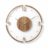 NordicHalo | Vægur Skandinavisk - Trådløs Stille Naturligt Træ