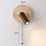 NordicLux | Væglampe Moderne - Travertin Træ Rotérbar LED