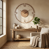 NordicLux | Vægur Moderne - Trådløs Lydløs Akryl Træ 30cm