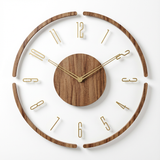 NordicLux | Vægur Moderne - Trådløs Lydløs Akryl Træ 30cm