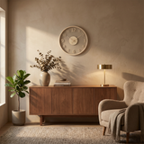 NordicLux | Vægur Skandinavisk - Trådløs Lydløs Træ Glas 30cm