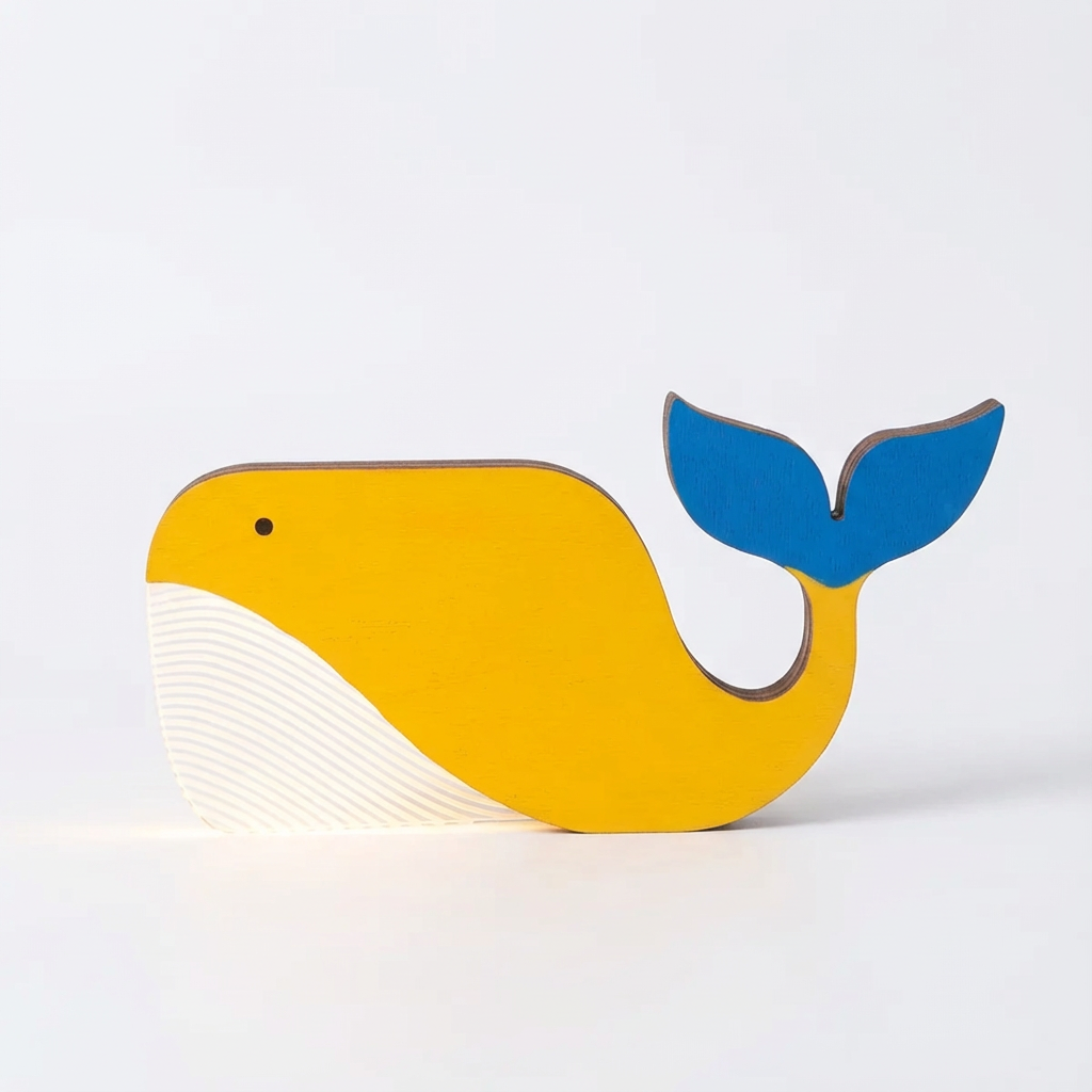 HyggeGlow | Bordlampe Skandinavisk – Træ LED USB