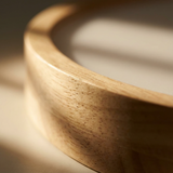 HyggeGlow | Loftslampe Skandinavisk – Rund Træ LED