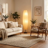 ScandiGlow | Gulvlampe Skandinavisk - Rispapir LED 2-lys