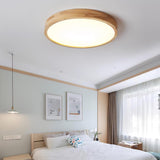 ScandiLux | Loftslampe Moderne - Rund Træ LED Flush Mount