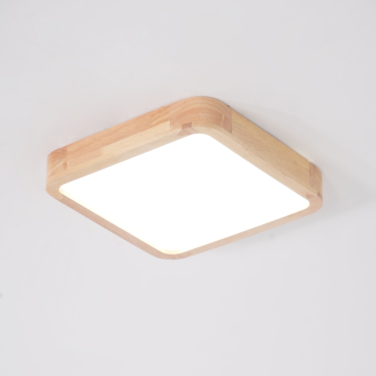 ScandiLux | Loftslampe Moderne - Rund Træ LED Flush Mount