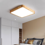 ScandiLux | Loftslampe Moderne - Rund Træ LED Flush Mount