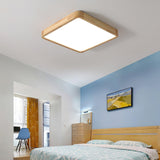 ScandiLux | Loftslampe Moderne - Rund Træ LED Flush Mount