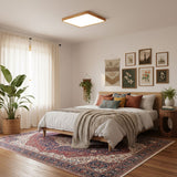 ScandiLux | Loftslampe Moderne - Rund Træ LED Flush Mount