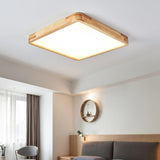 ScandiLux | Loftslampe Moderne - Rund Træ LED Flush Mount