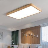 ScandiLux | Loftslampe Moderne - Rund Træ LED Flush Mount