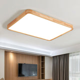 ScandiLux | Loftslampe Moderne - Rund Træ LED Flush Mount