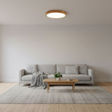 ScandiLux | Loftslampe Moderne - Rund Træ LED Flush Mount