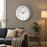 ScandiTime | Vægur Skandinavisk - Trådløs Stille Træ Quartz