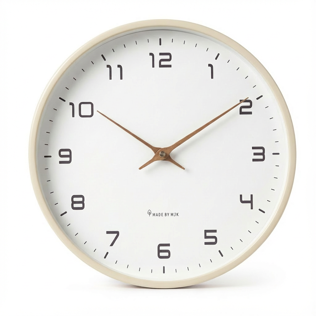 ScandiTime | Vægur Skandinavisk - Trådløs Stille Træ Quartz