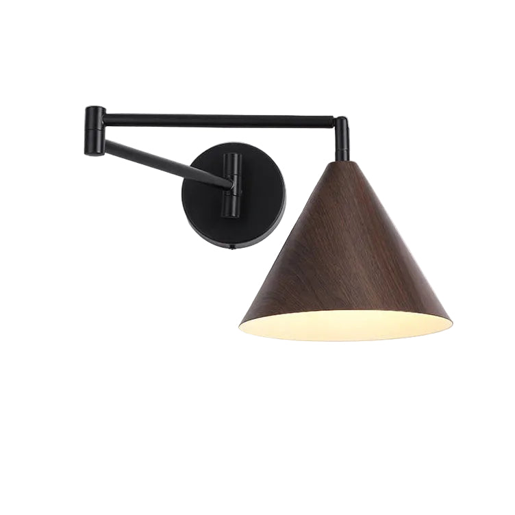 ScandiWood | Væglampe Skandinavisk – Svingarm Træ Kegle