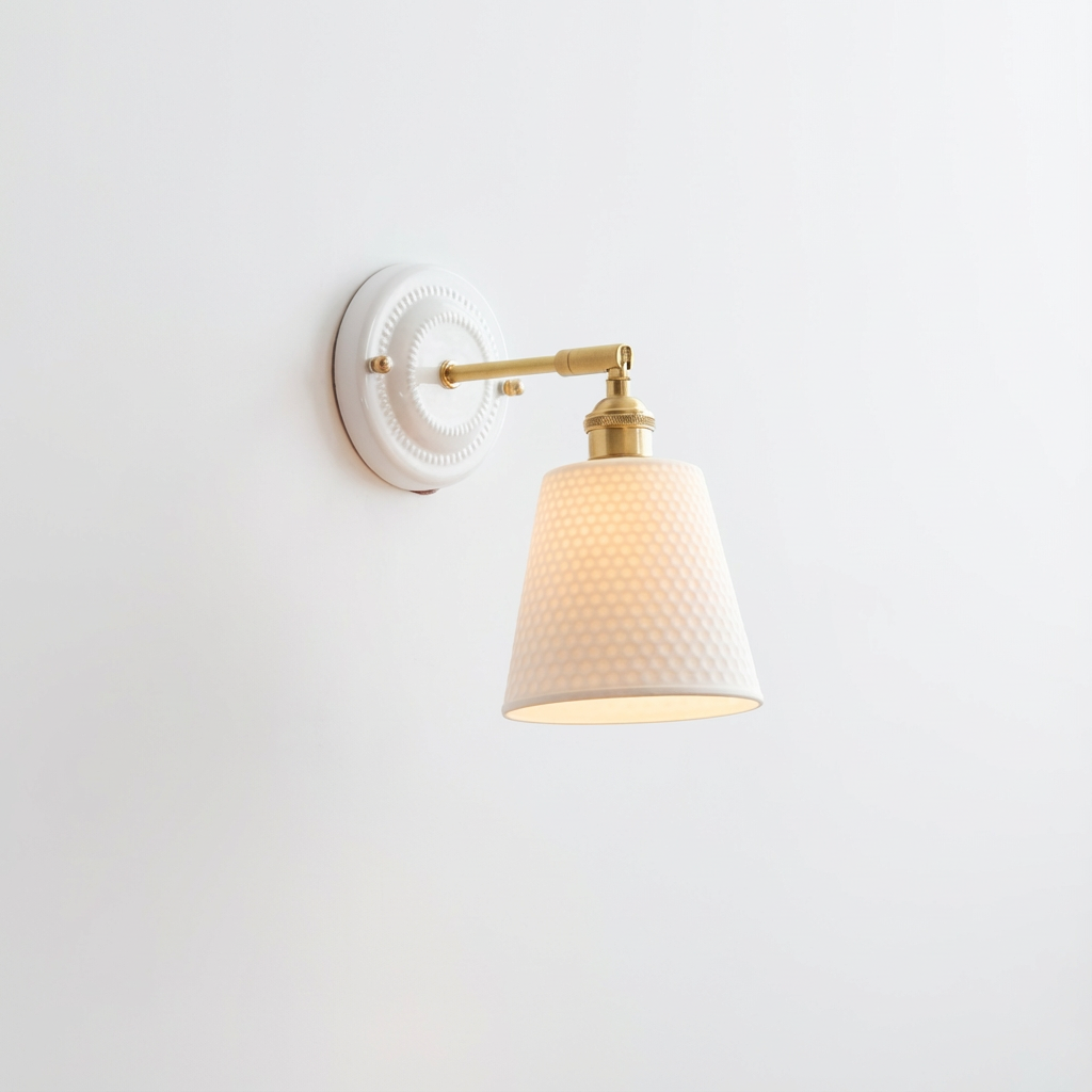 HyggeGlow | Væglampe Vintage – Keramik Messing E27