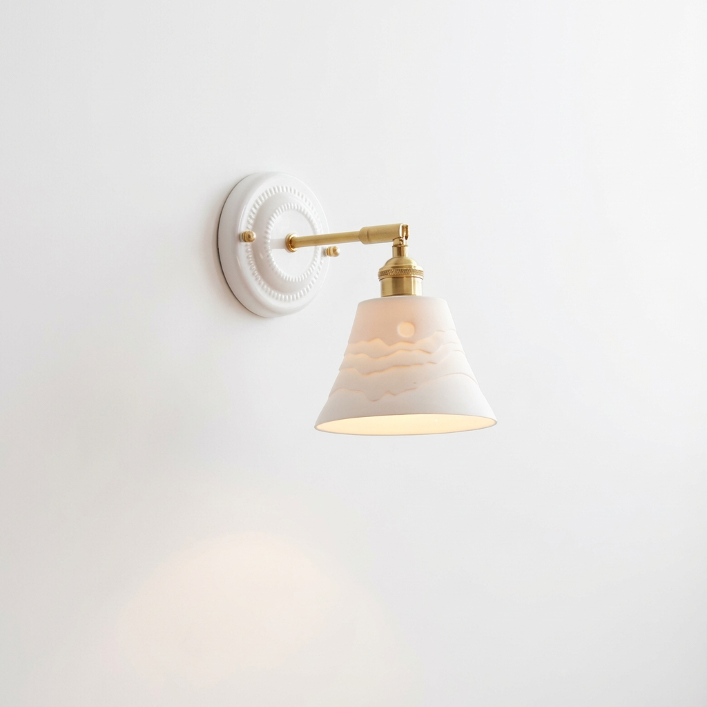 HyggeGlow | Væglampe Vintage – Keramik Messing E27