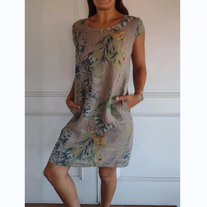 Leonora™ | Botanisk Midi Kjole