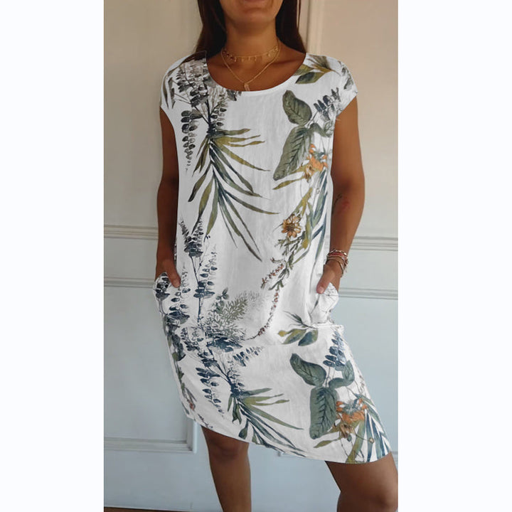 Leonora™ | Botanisk Midi Kjole