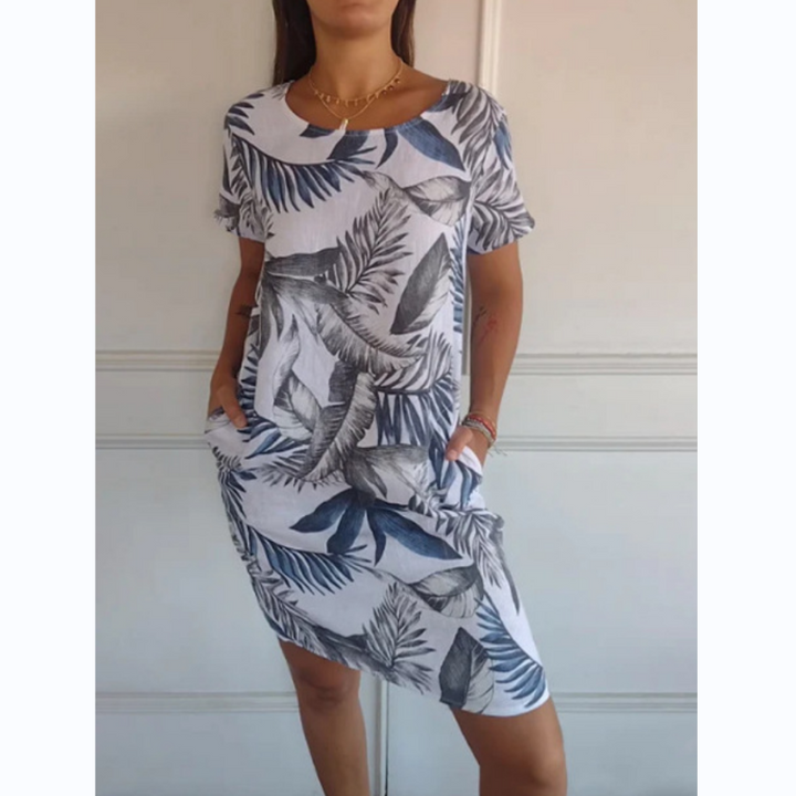Leonora™ | Botanisk Midi Kjole