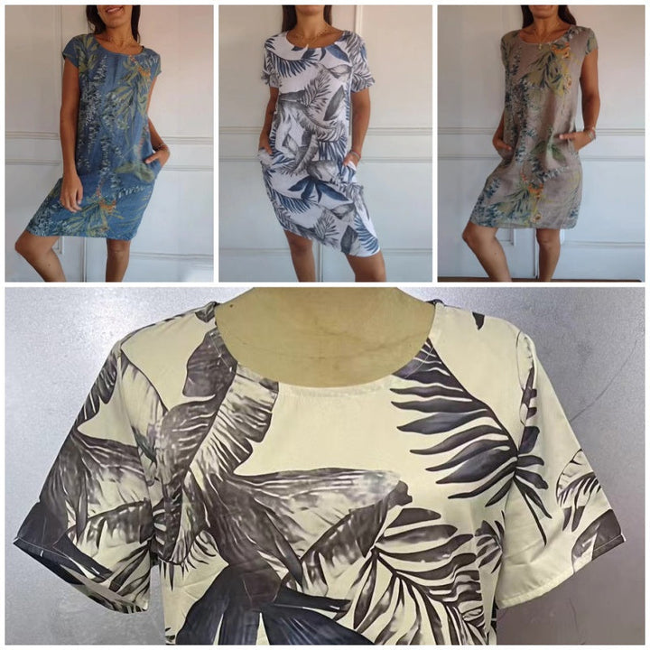 Leonora™ | Botanisk Midi Kjole